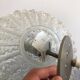 Vintage frosted glass pendant light by Dorian Leuchten