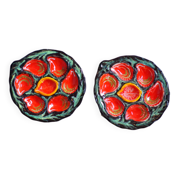 Duo d'assiettes à huître par Gabriel Fourmaintraux