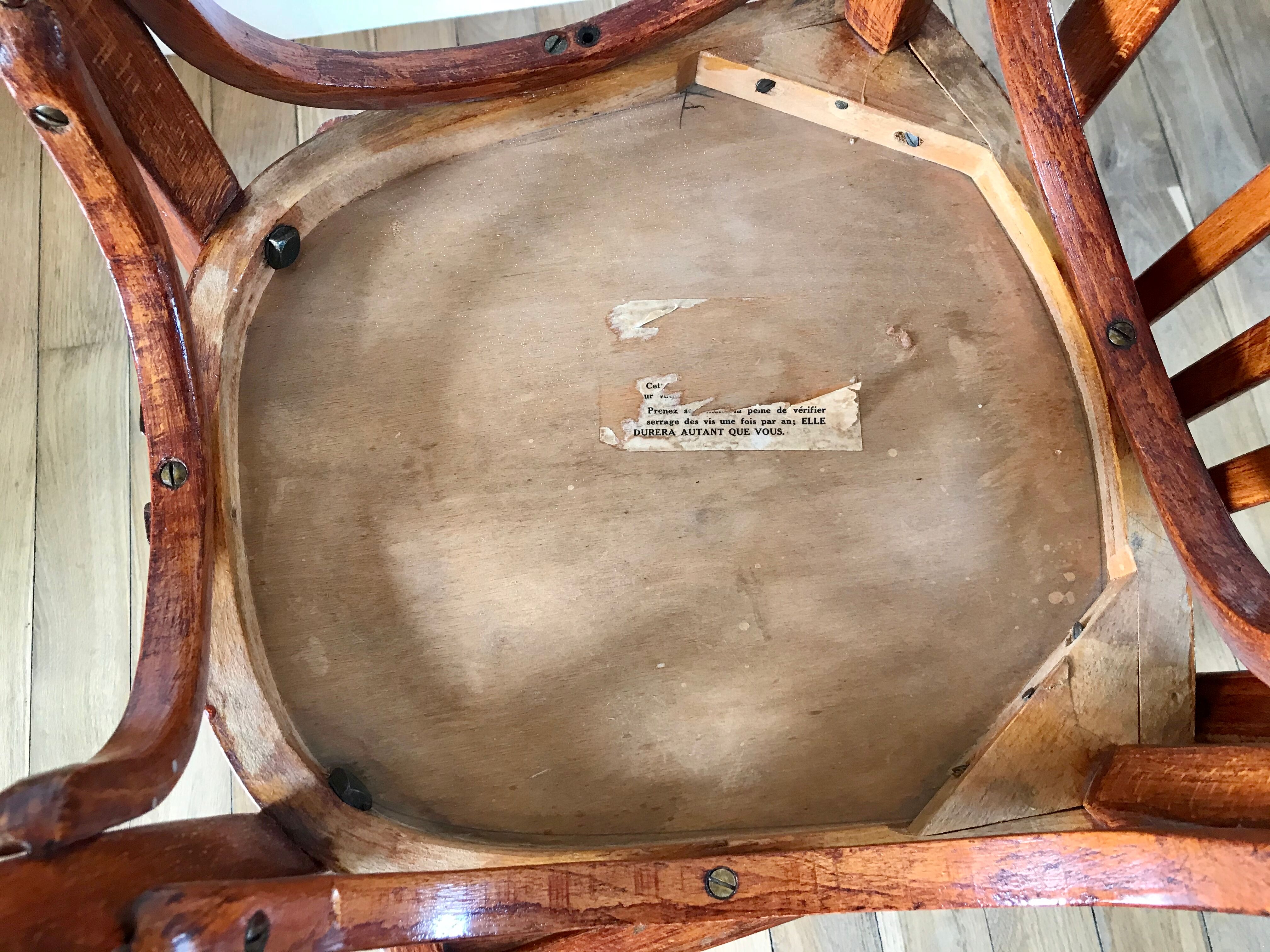 Duo de chaises bistrot Luterma années 30