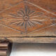 Spanish carved oak bank chest - 18th century
