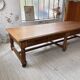 Solid walnut farmhouse castle table 1900 XXL