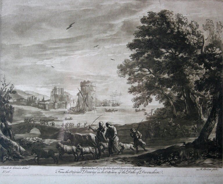 Landscape by Richard Earlom, eighteenth century