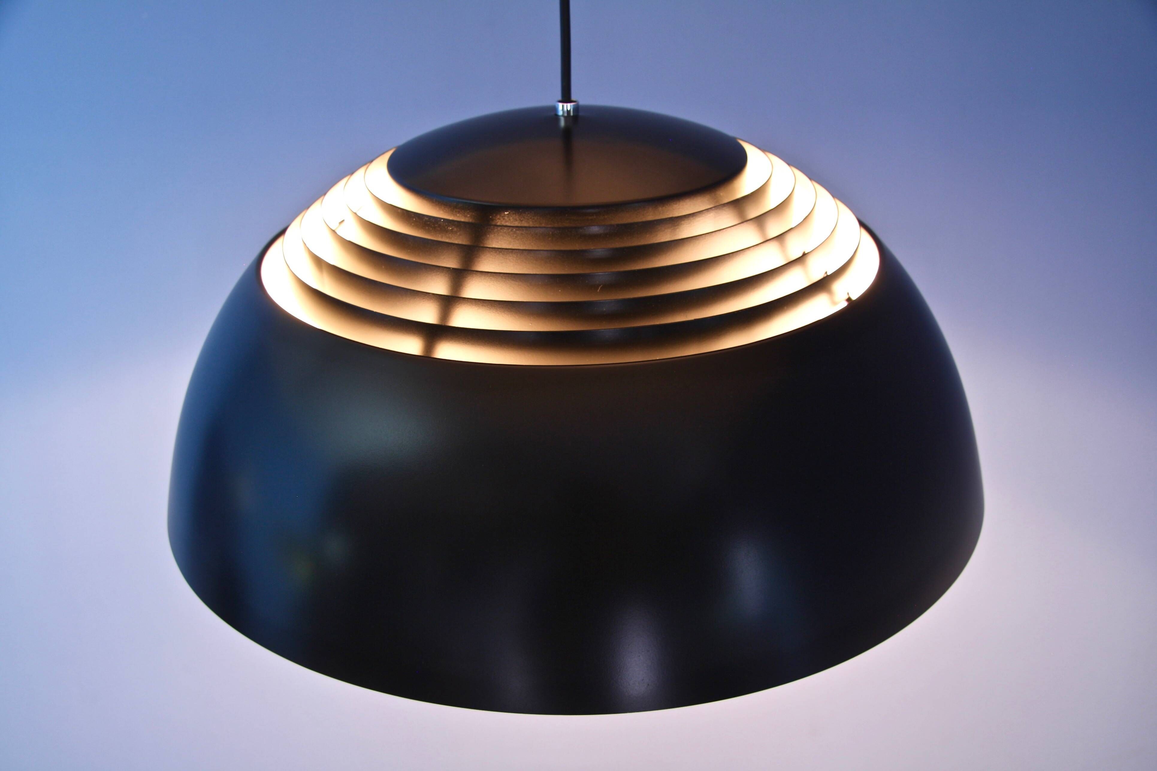 AJ Royal hanging lamp in black by Arne Jacobsen for Louis Poulsen, 1970s