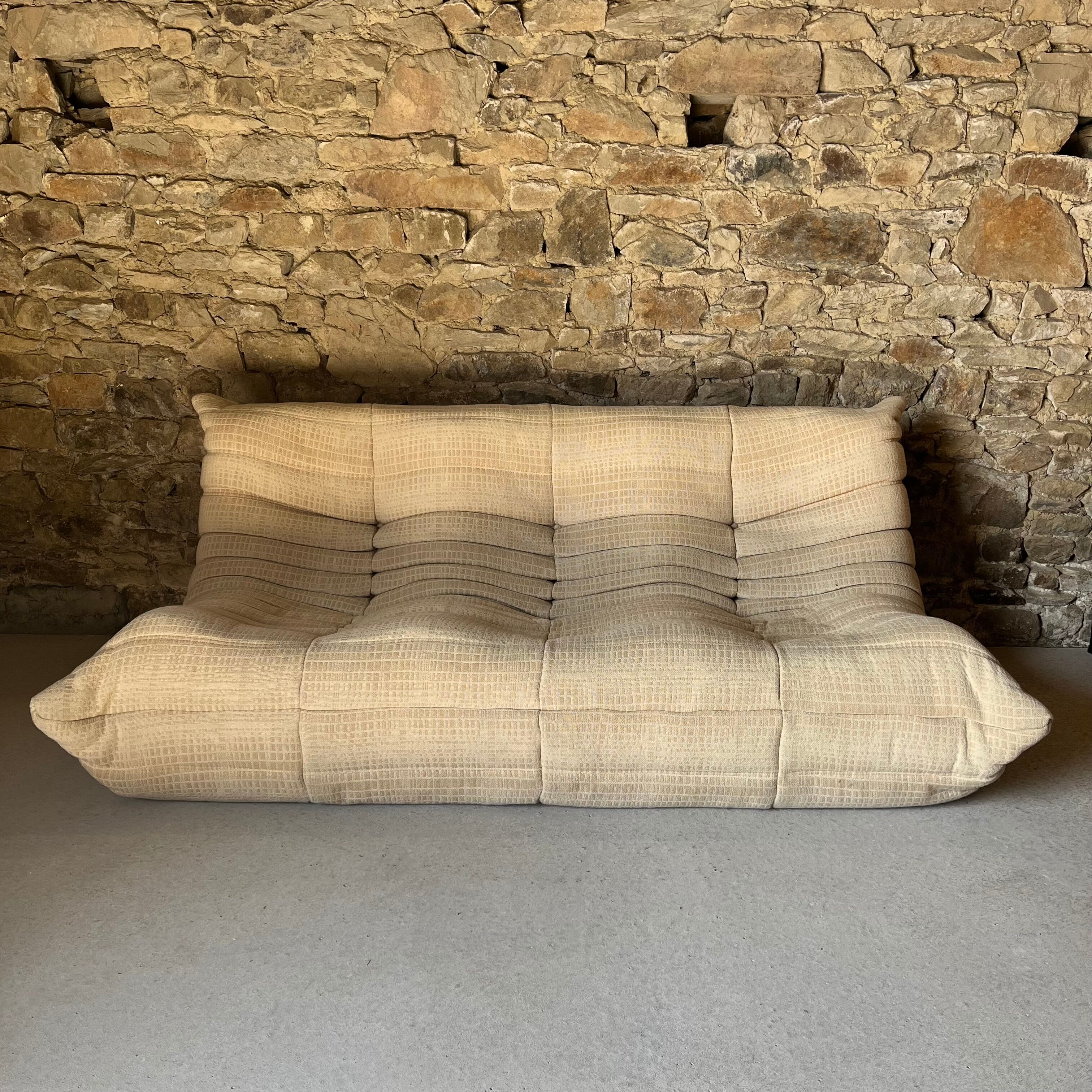 Togo sofa 3 places by Michel Ducaroy for Ligne Roset 1970s