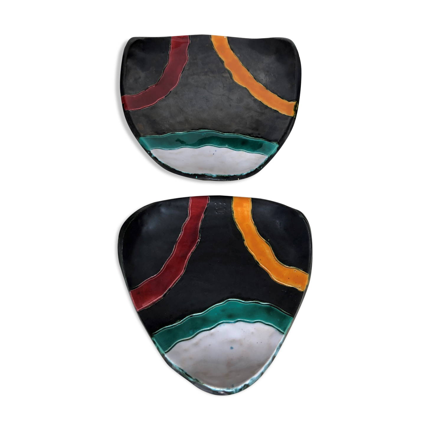 Ensemble de deux vides poches en céramique