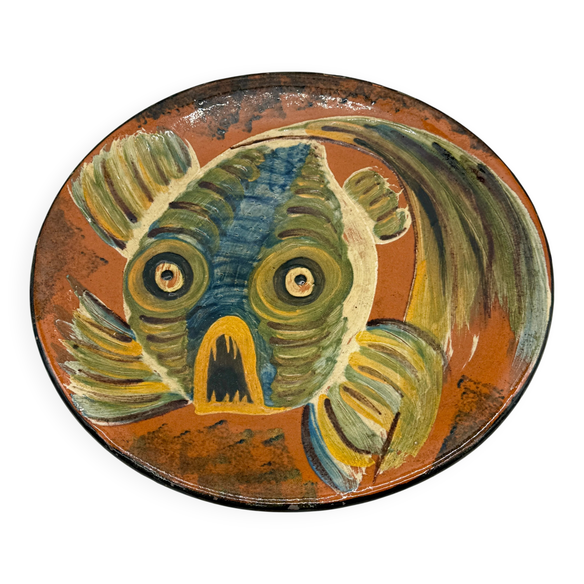 Large wall plate fish – Puigdemont, Catalonia, 1960s
