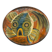 Grande assiette murale poisson – Puigdemont, Catalogne, 1960s