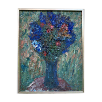 Swedish Oil on Canvas – “Blue Vase” by Lennart Andersson