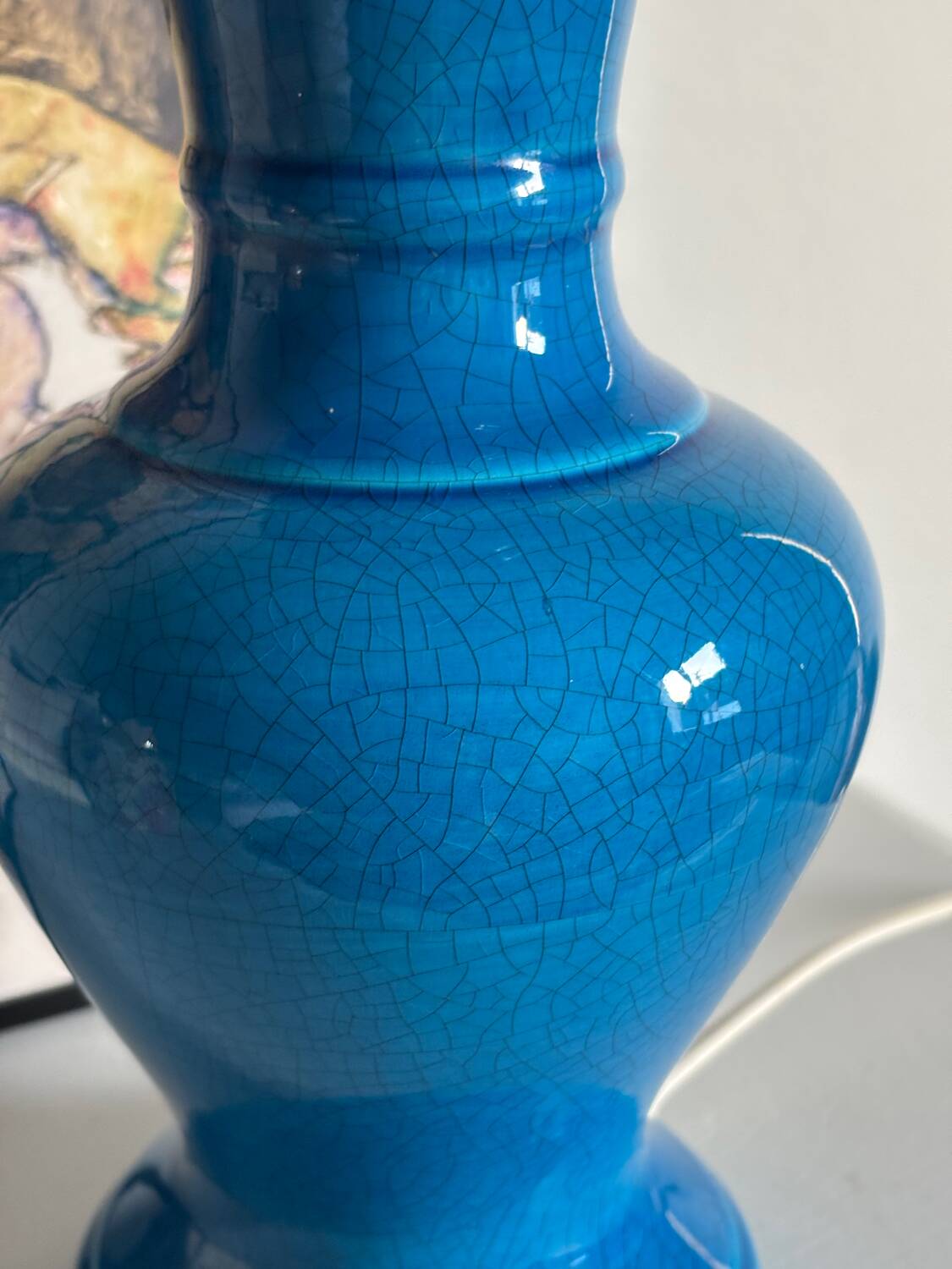 Cracked ceramic lamp