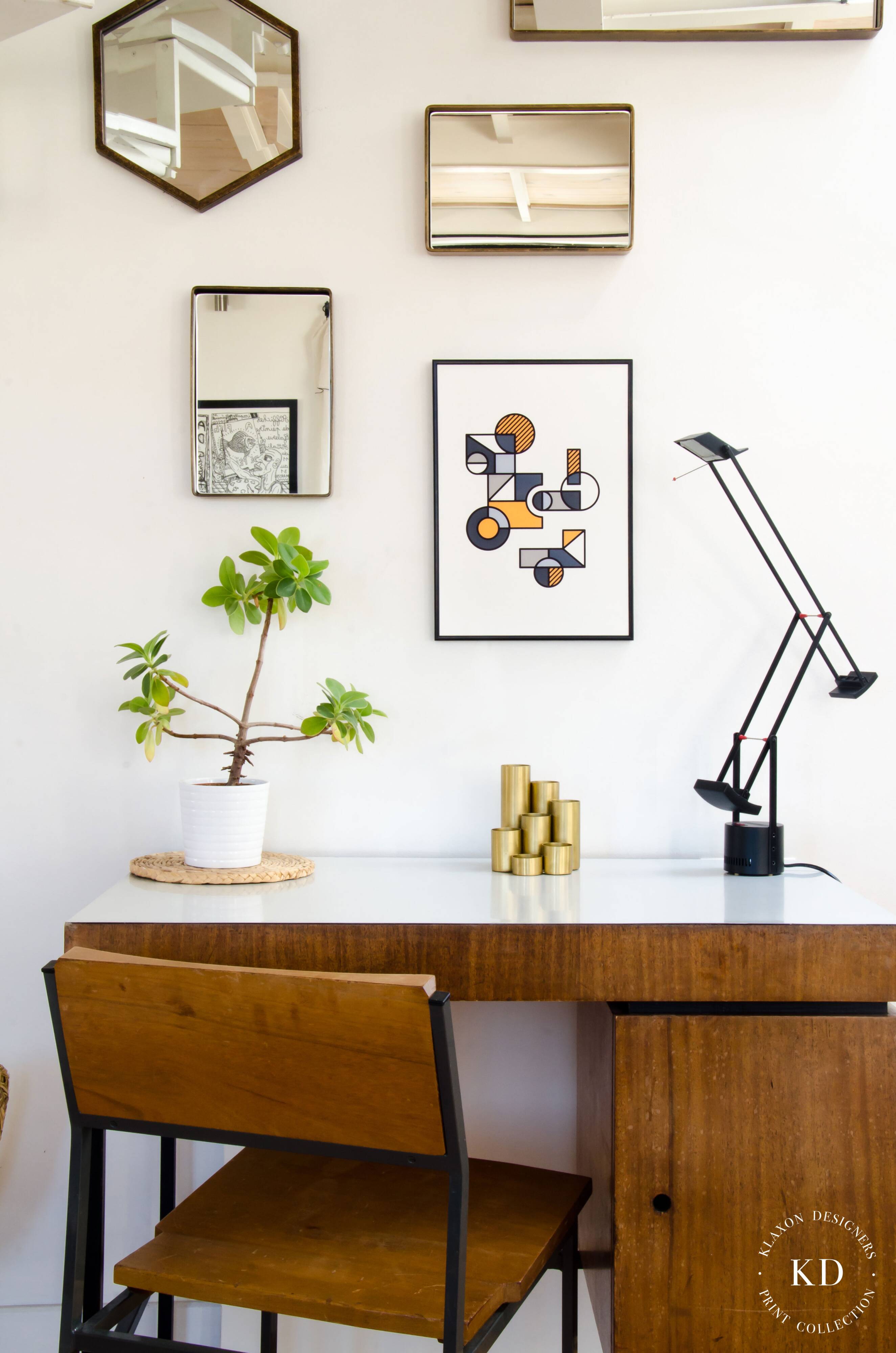 Illustration - Affiche A3 abstraite géométrique graphique colorée numérotée #003