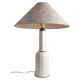 White Opaline Glass & Brass Heiberg Table Lamp, Denmark, Mid-19th century