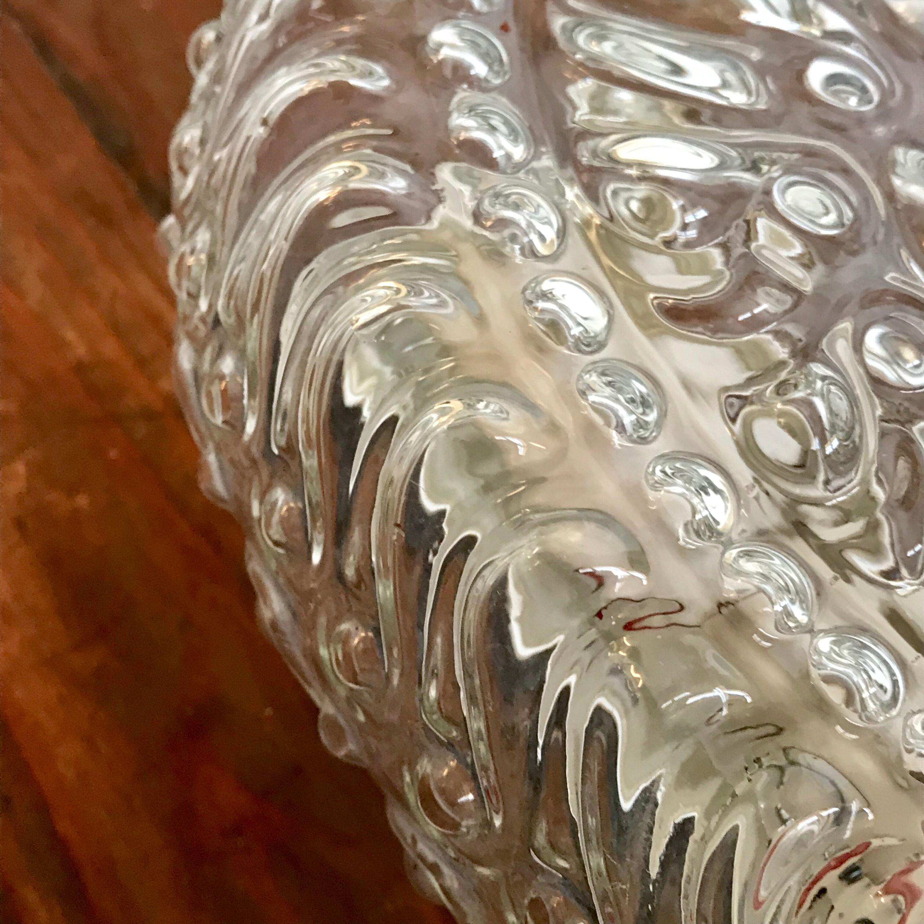 Ceiling light in cast glass circa 1950