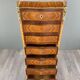 Marquetry Drop-Leaf Secretary, Louis XV Style, 19th Century