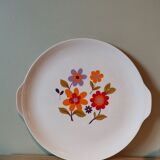 Vintage ear dish silkscreened flower mill of Wolves orchies France