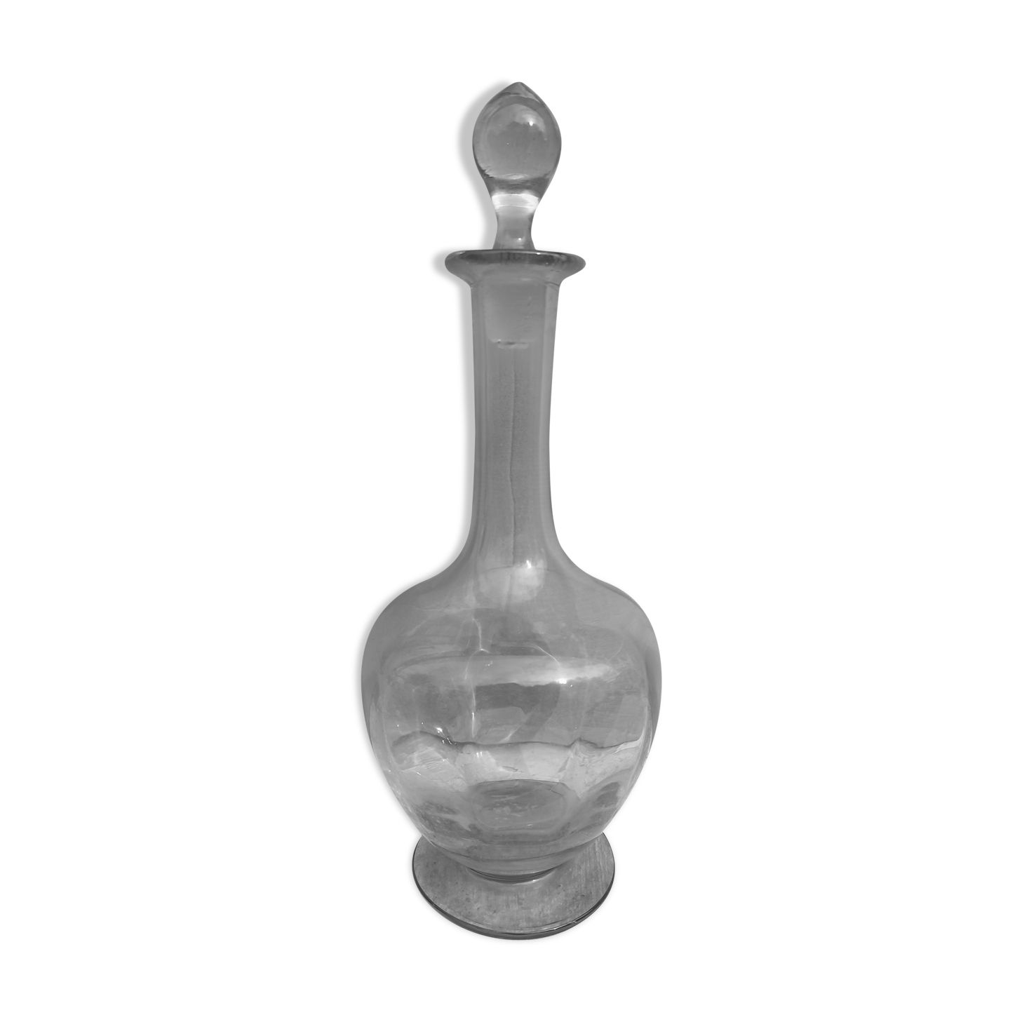 Pink standing glass decanter