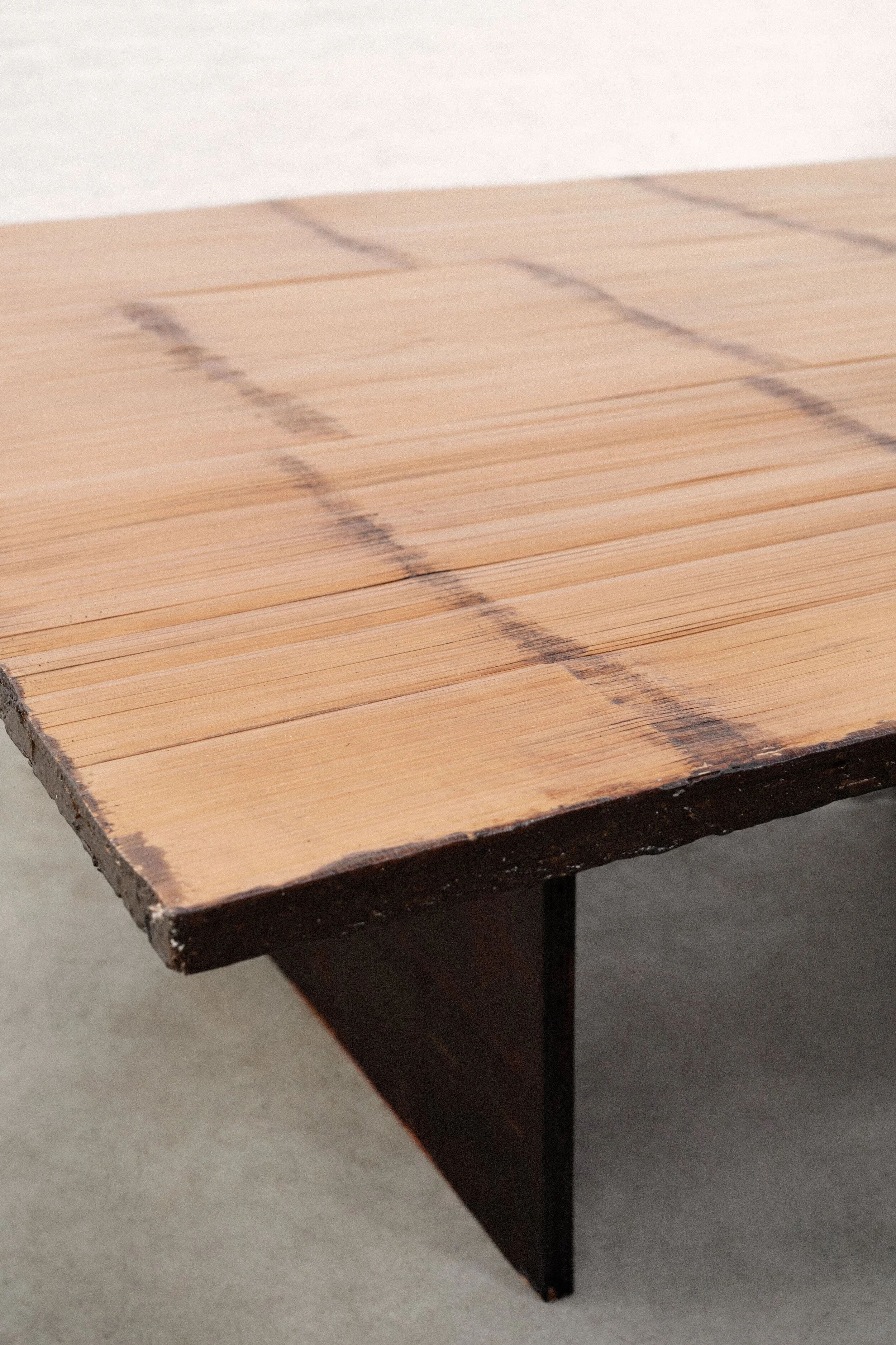 Bamboo coffee table by Axel Vervoordt, Belgium, 1980s