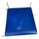 Set of 6 blue chairs with design curves