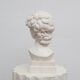 David head in white plaster