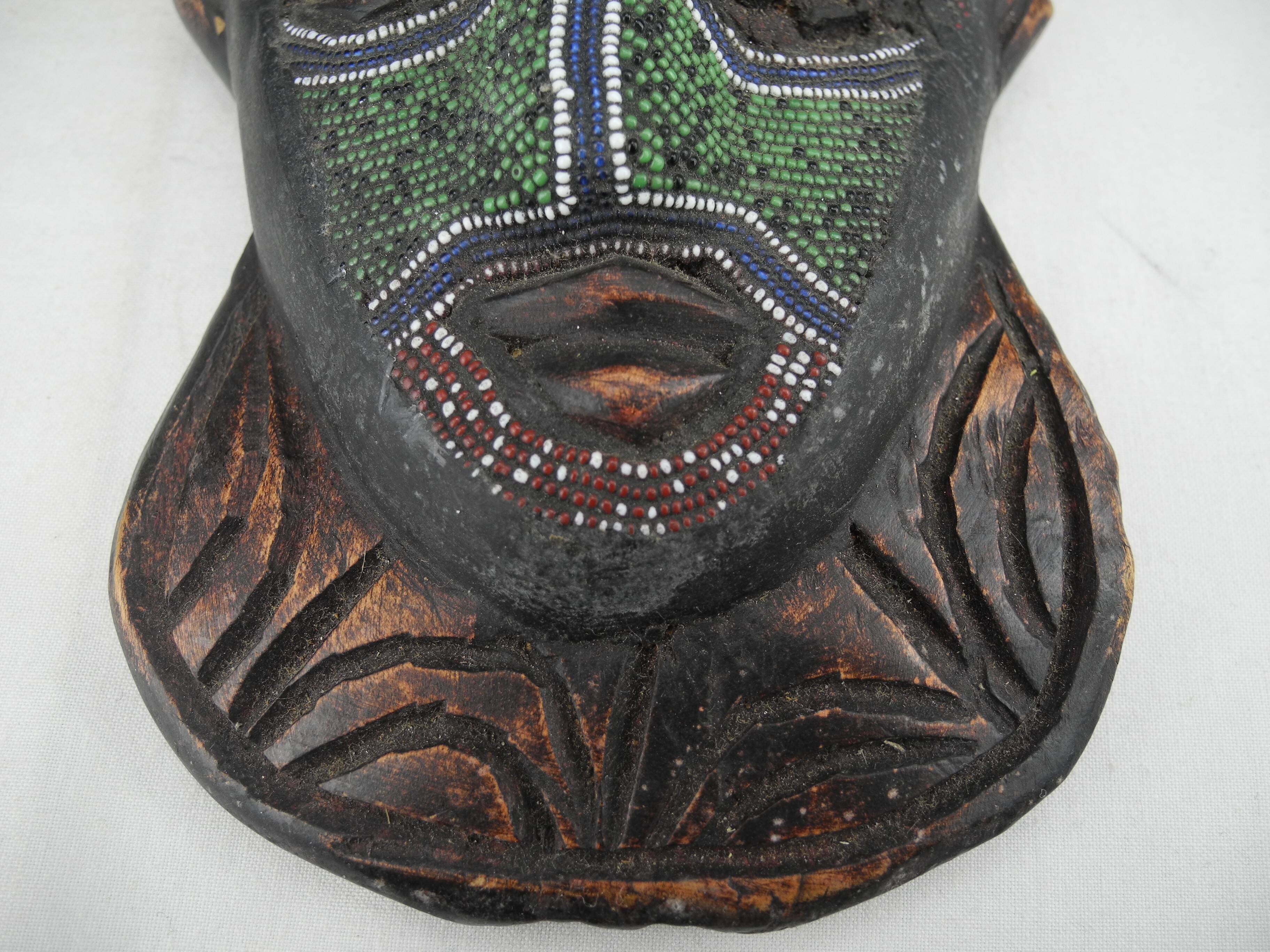 Old beaded african mask ghana ashanti old beaded african mask
