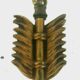 Empire-style chandelier has double patina