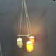 Pendant lamp 3 colorful shades 1960s