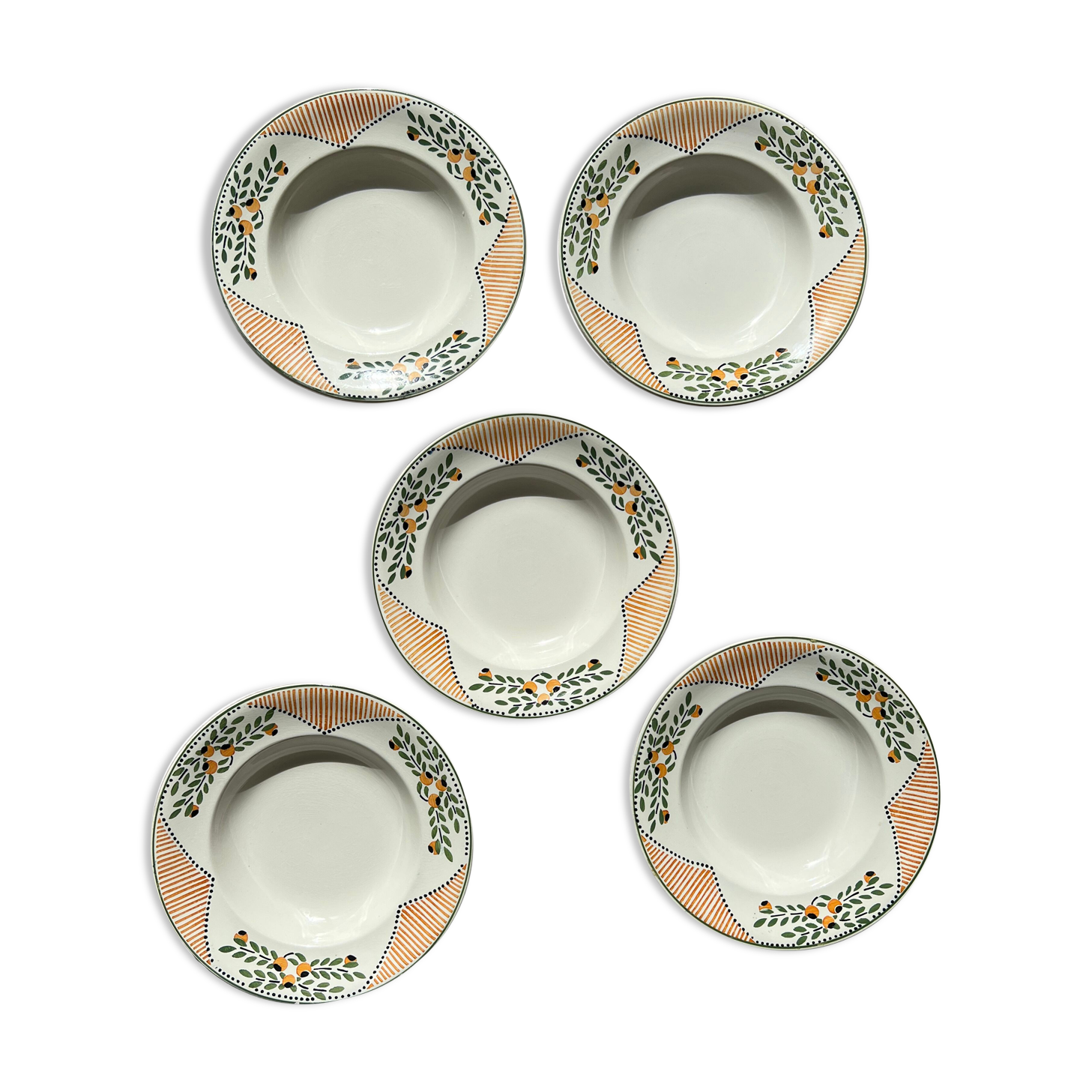 5 Longwy hollow plates