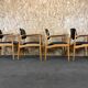 4 Danish design dining chairs from the 60s and 70s, oak, Denmark.