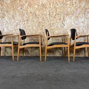 4 60s 70s chaise de salle à manger design danois chêne Danemark
