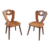 Brutalist mountain chalet decor chairs set of 2