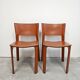 Pair of postmodern leather chairs S-91 Giancarlo Vegni for Fasem 1984