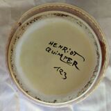 Vase with ceramic handles by Quimper Henriot