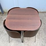 Fusion table and 4 teak chairs by Sandra Kragnert IKEA.