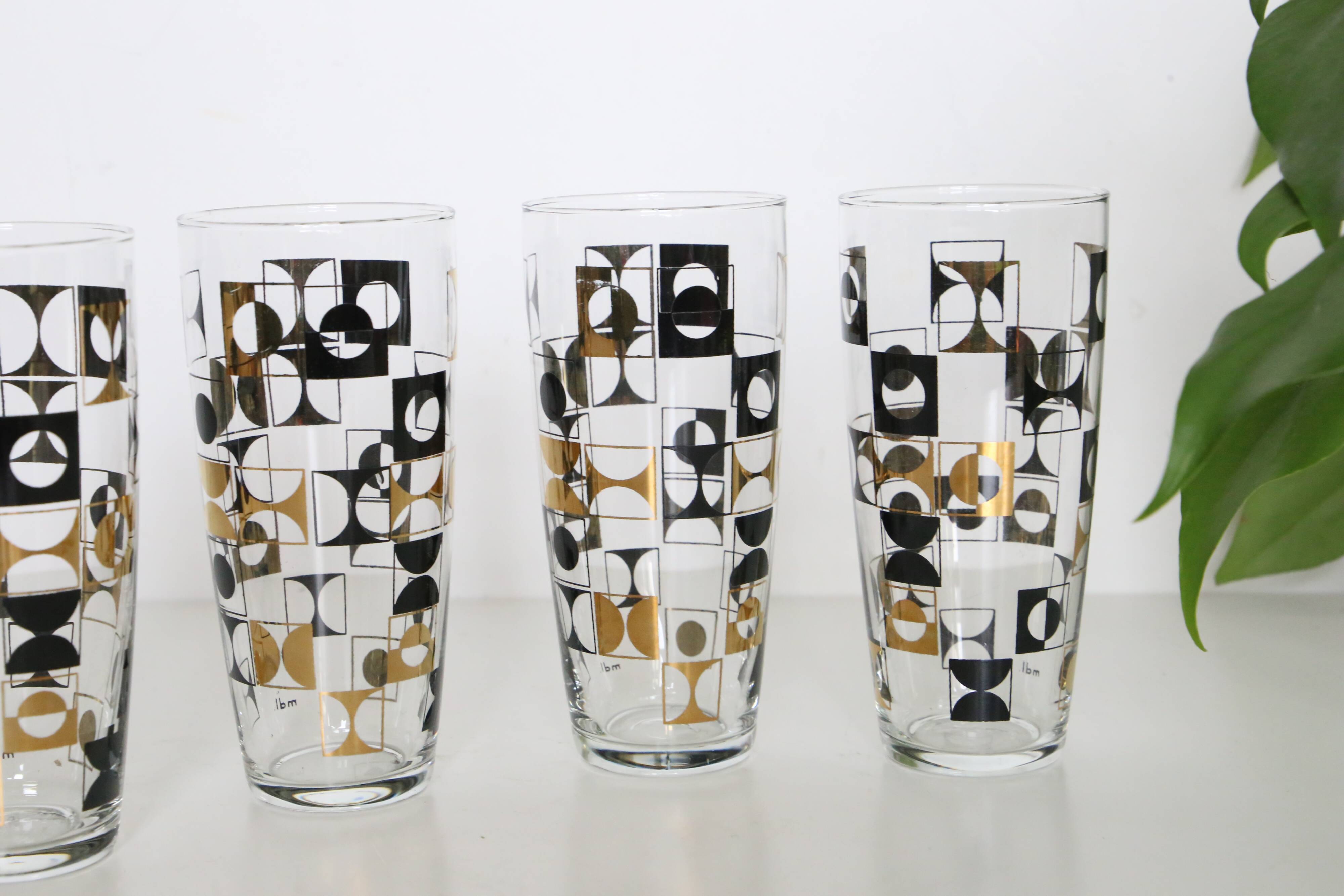 Set de 4 verres à long drink MBL années 60