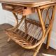 vintage rattan bedside table