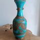 Ugo zaccagnini turquoise ceramic vase with dragon decoration