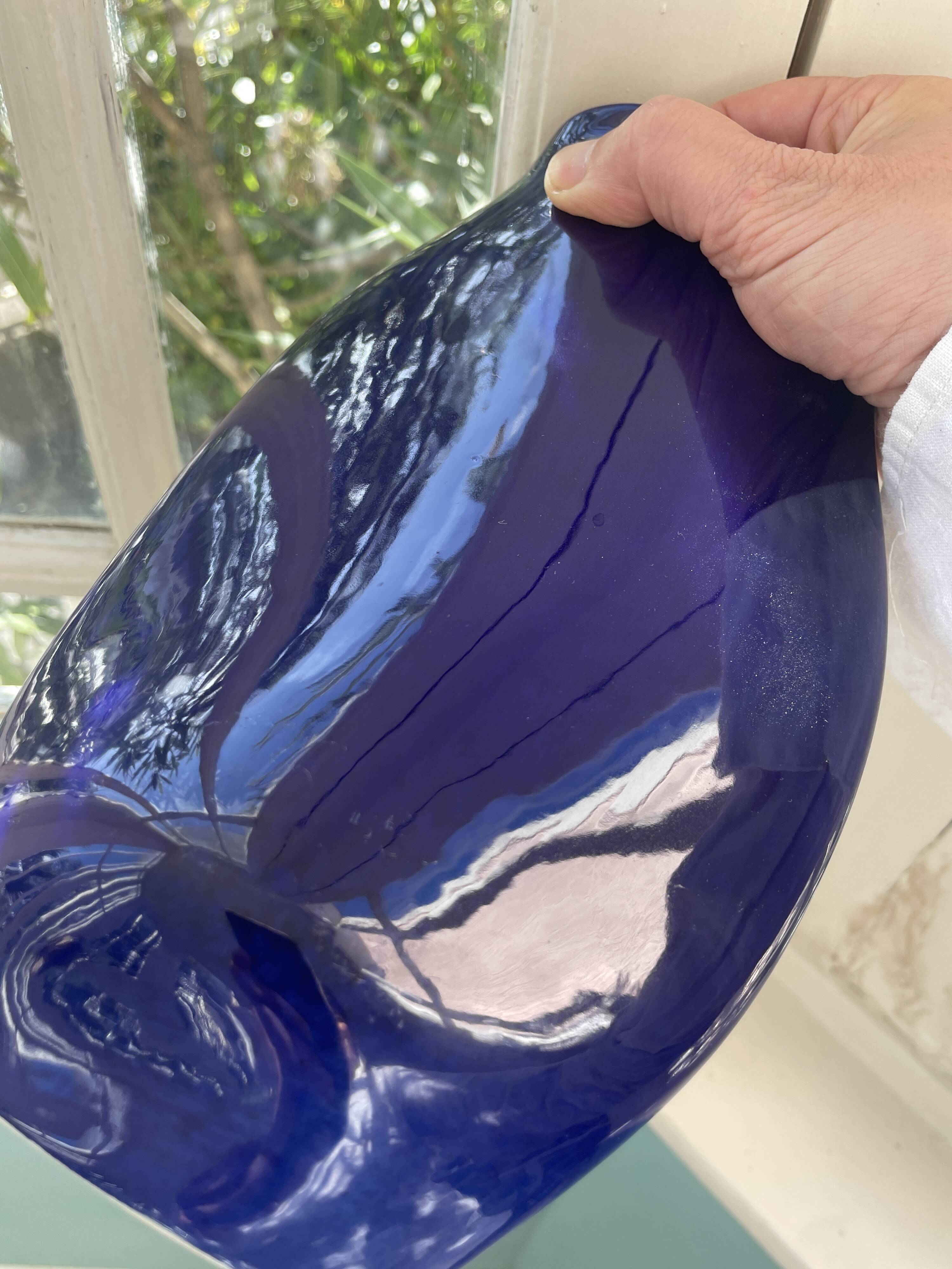 Max Idlas midnight blue ceramic vase