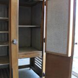 Vintage wooden refrigerator cabinet 2 doors