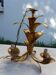 Golden metal palm tree lamp by Hans Kogl, three lights.