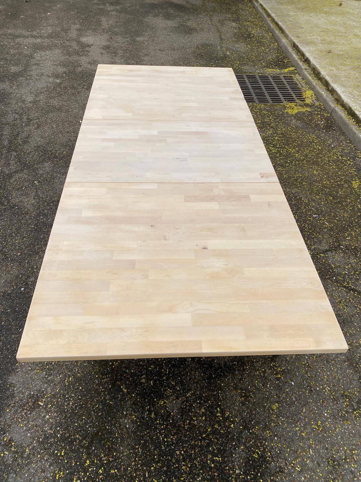 Table à manger scandinave en bois massif 155-210cm