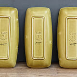 Set of 3 raviers in earthenware of Saint Clément