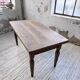 Solid oak farmhouse table with integrated extensions 1950
