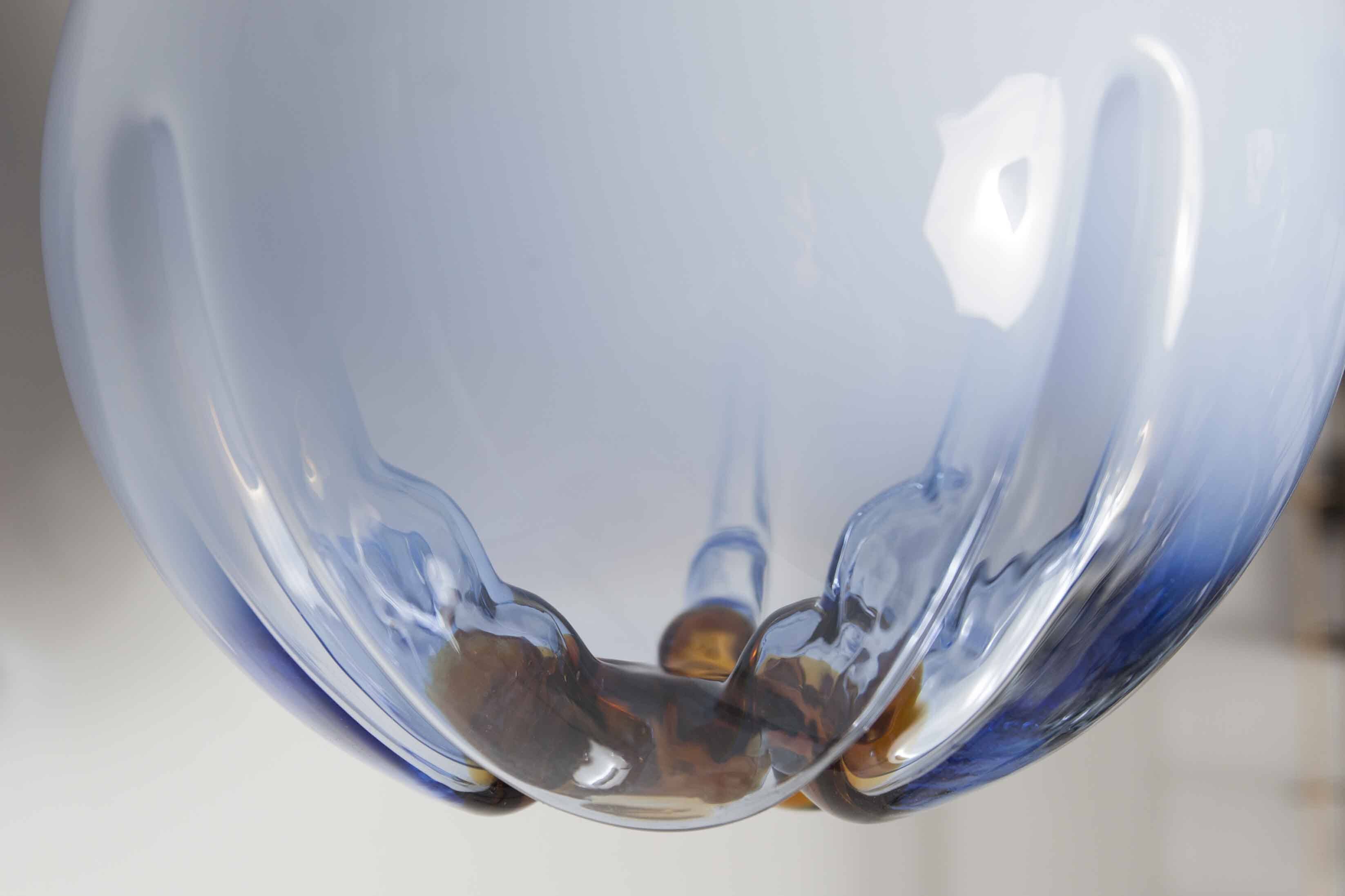 Murano glass globe pendant light Maazzega edition Italian design 70