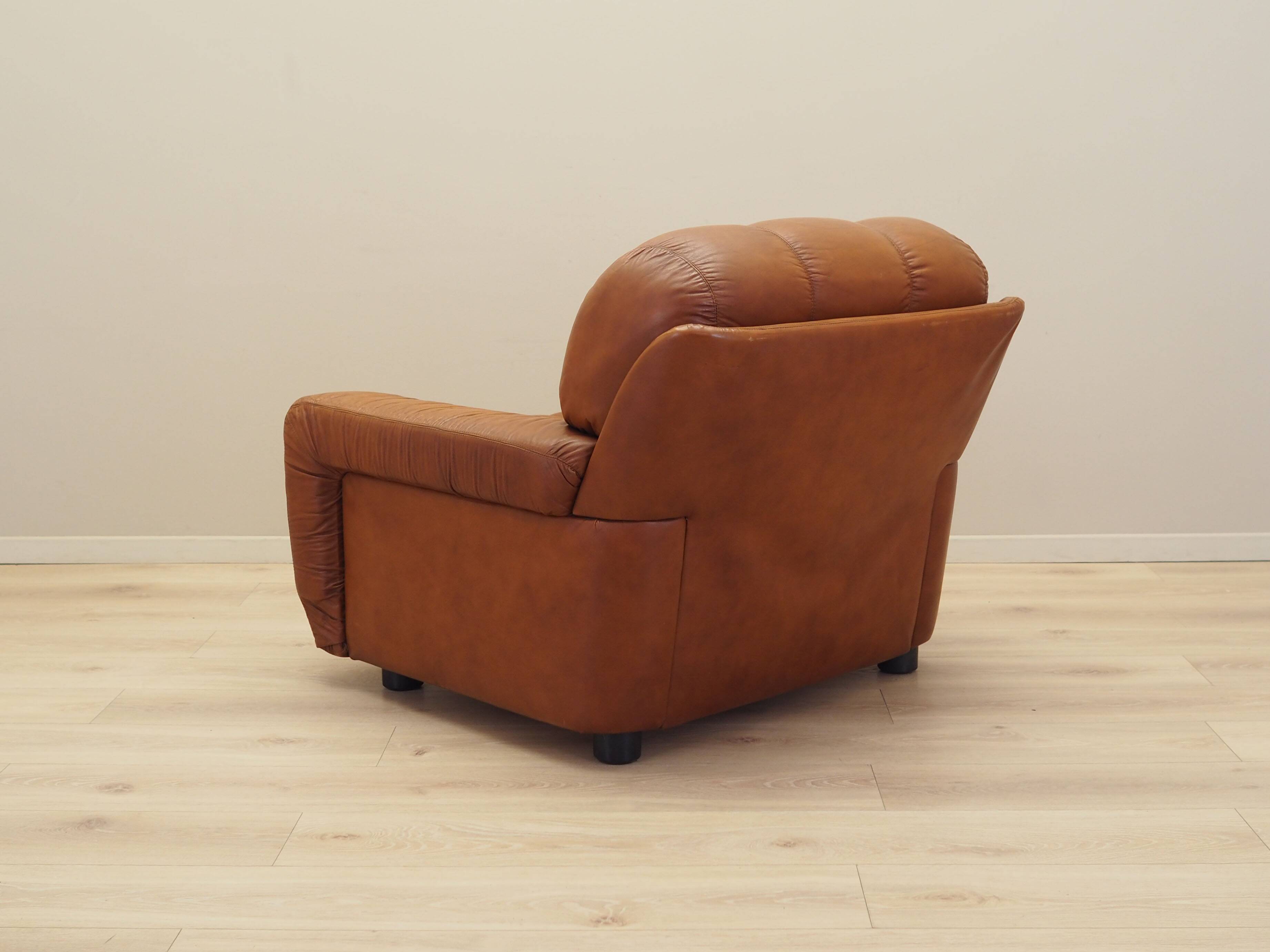 Brown armchair, Italian design, 1970s, production: Italy