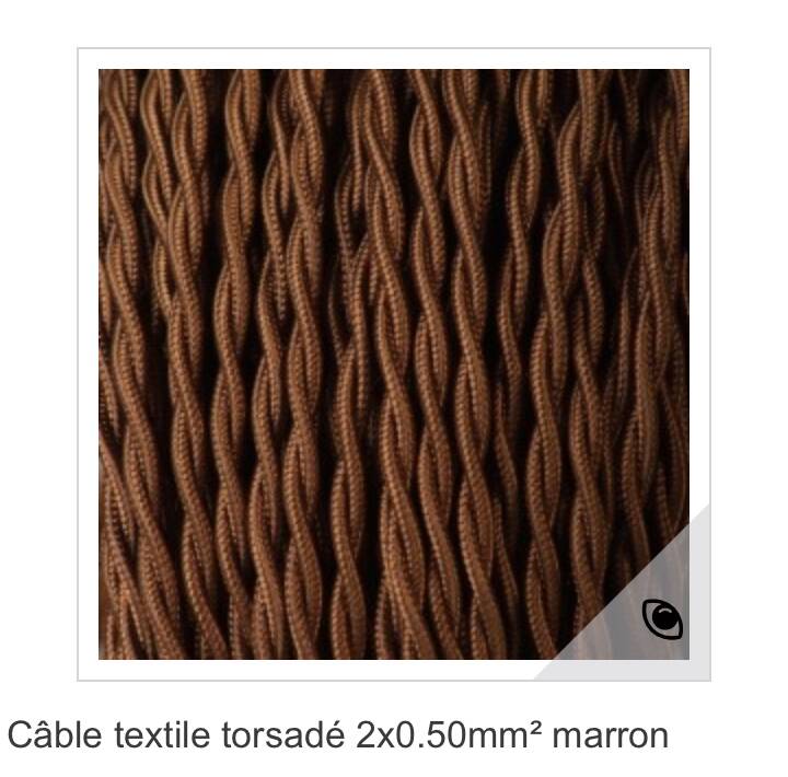 Earthenware lamp, new 2M fabric cable, cotton lampshade