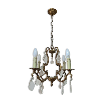 Bronze chandelier and stamps Louis XV