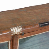 Showcase Mural Old Teck Patine Brown Art Deco Piece of Origin India