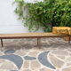 Oak cloakroom bench 247 cm