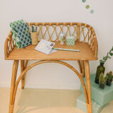 Bureau enfant rotin