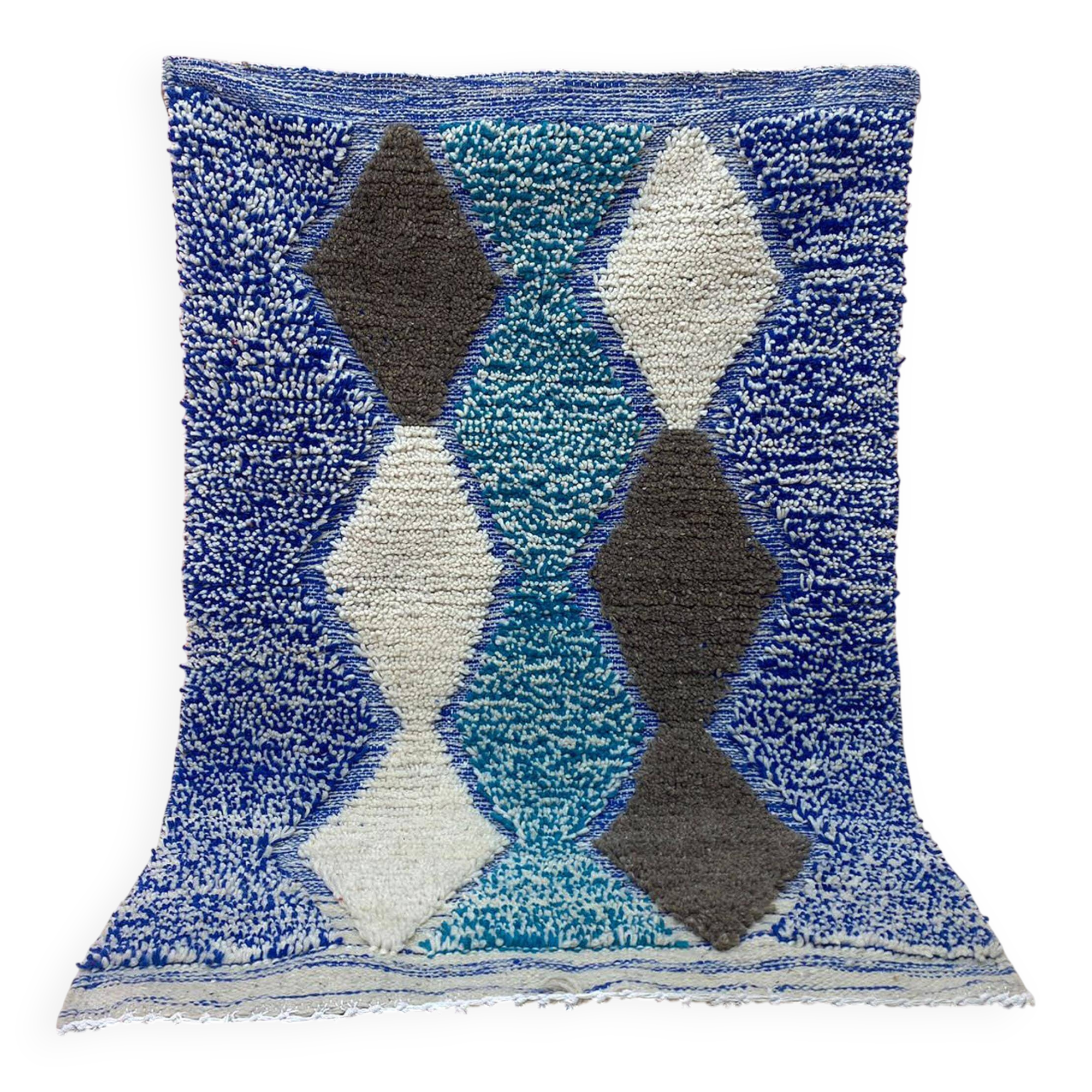 Handmade Moroccan rug, natural wool, 3x2 m.