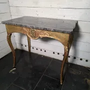Console/table de milieu style Louis XV doré XIXè 